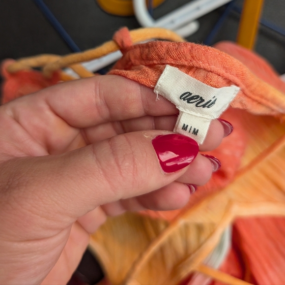 Aerie Multicolor Tie-Dye Maxi Dress Tie Back Swim Cover Beach Medium - Picture 7 of 7